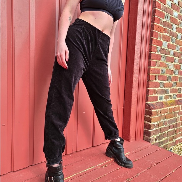 Vintage Black Corduroy Slacks - Picture 2 of 9